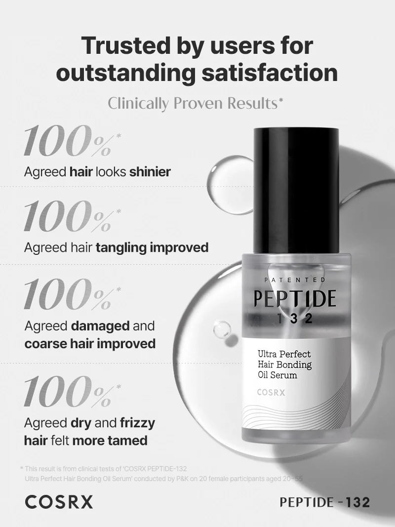 COSRX PATENTED PEPTIDE 132 ULTRA PERFECT HAIR BONDING HUILE SERUM 28ML - Image 3