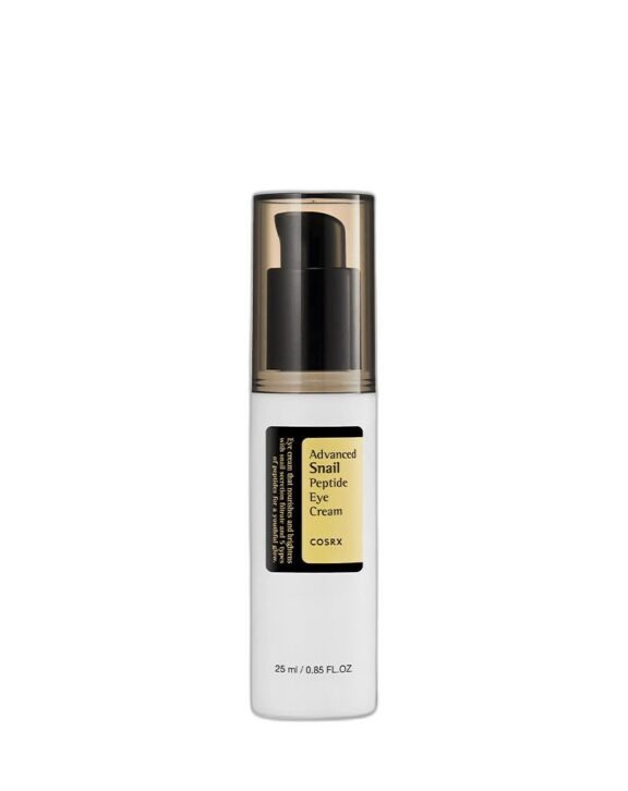 Soin contour des yeux léger et hydratant à la mucine d'escargot et aux peptides. Il aide à hydrater, illuminer et améliorer l'apparence des ridules et des cernes.